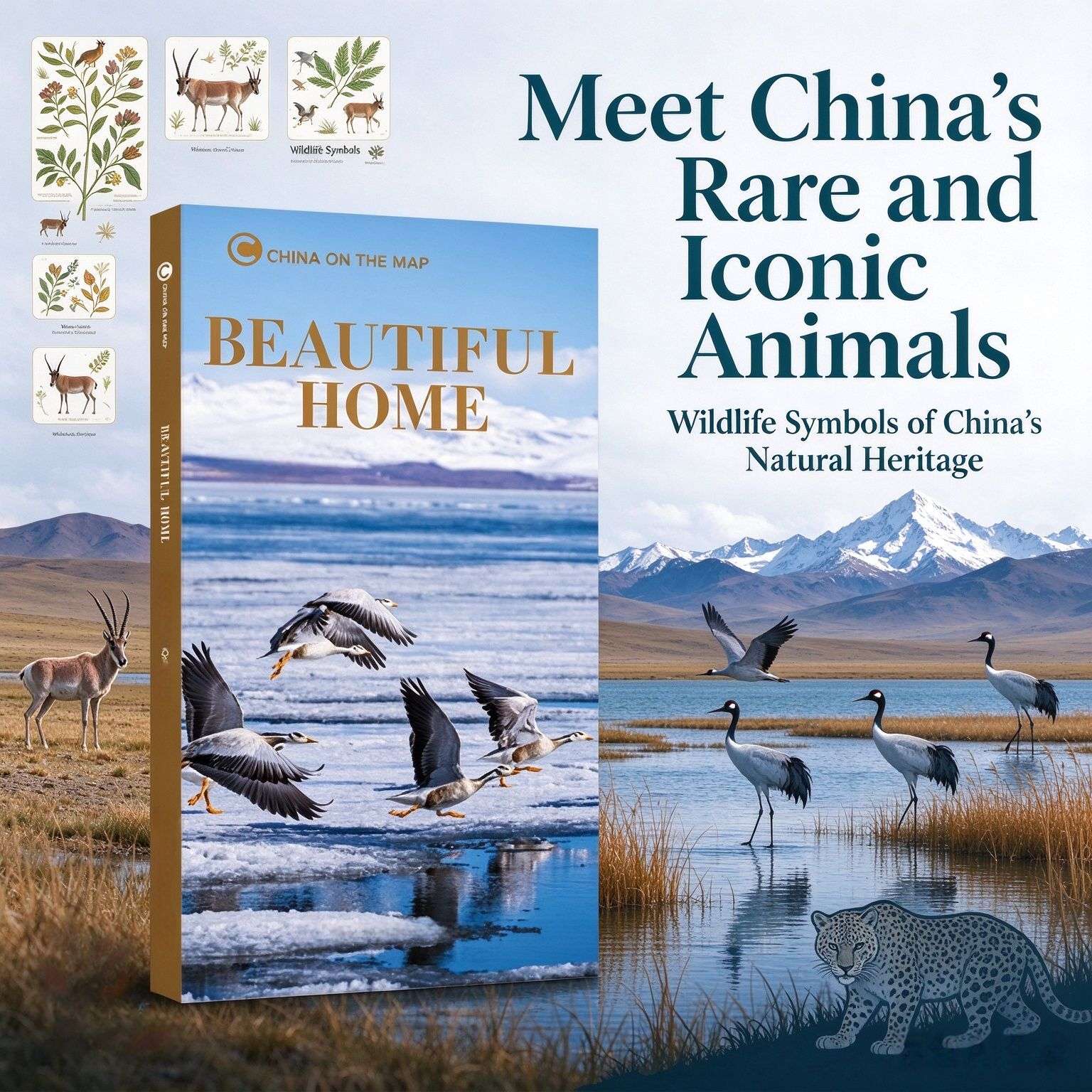 China on the Map: Beautiful Home – An Illustrated Guide to China’s Geography, Wildlife, and Natural Heritage (English Edition)