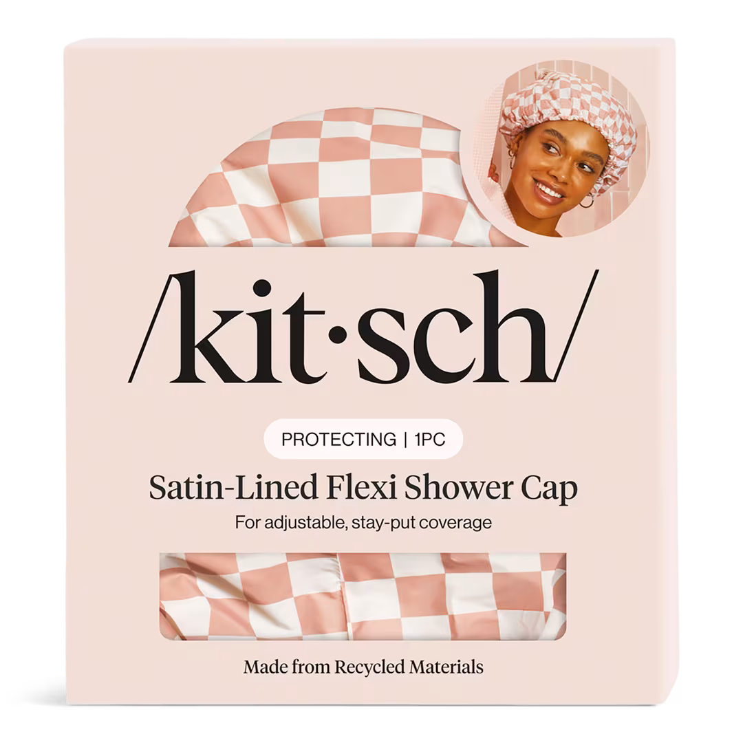 Kitsch  Satin-Lined Flexi Shower Cap