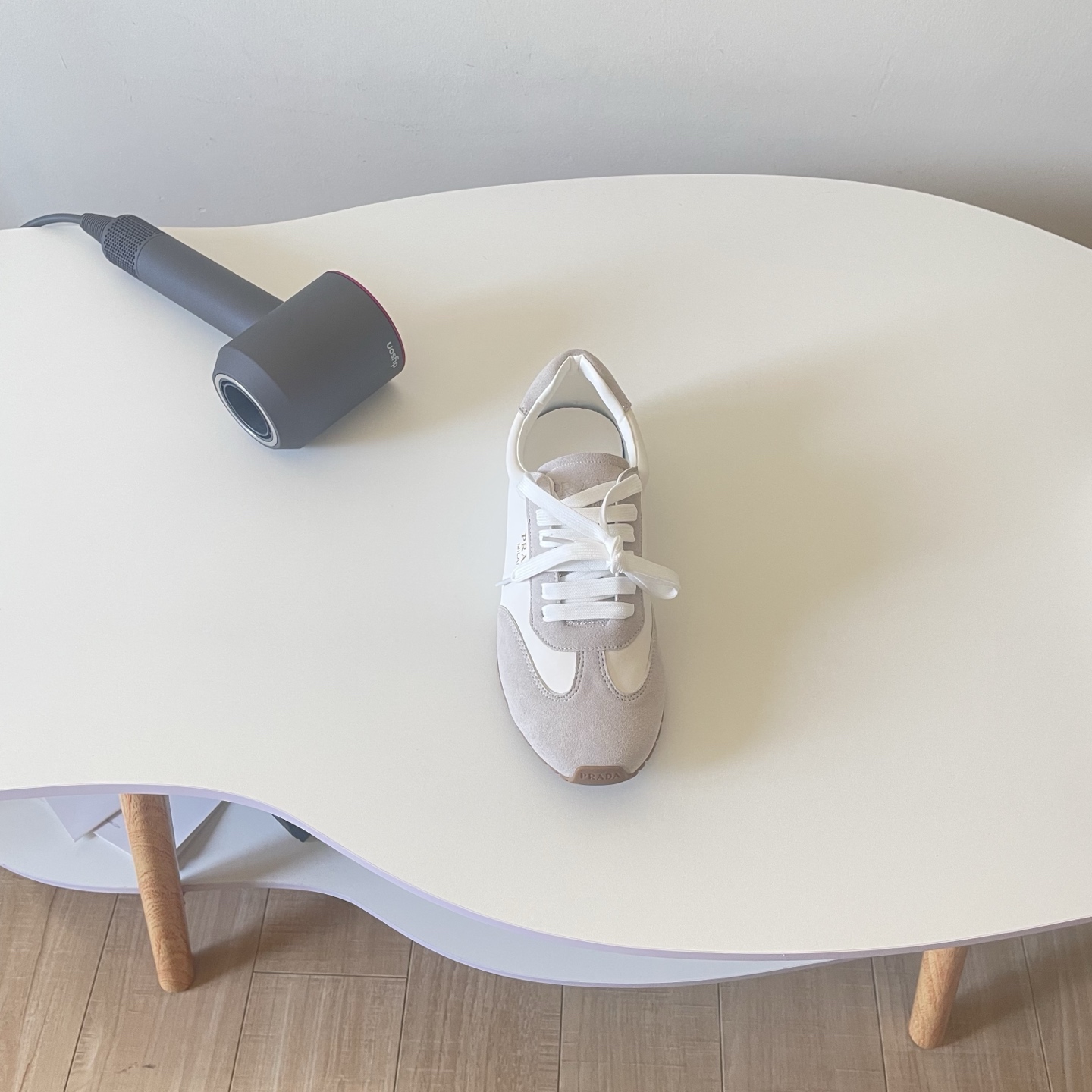Prada Suede and Nylon Low-Top Sneakers
