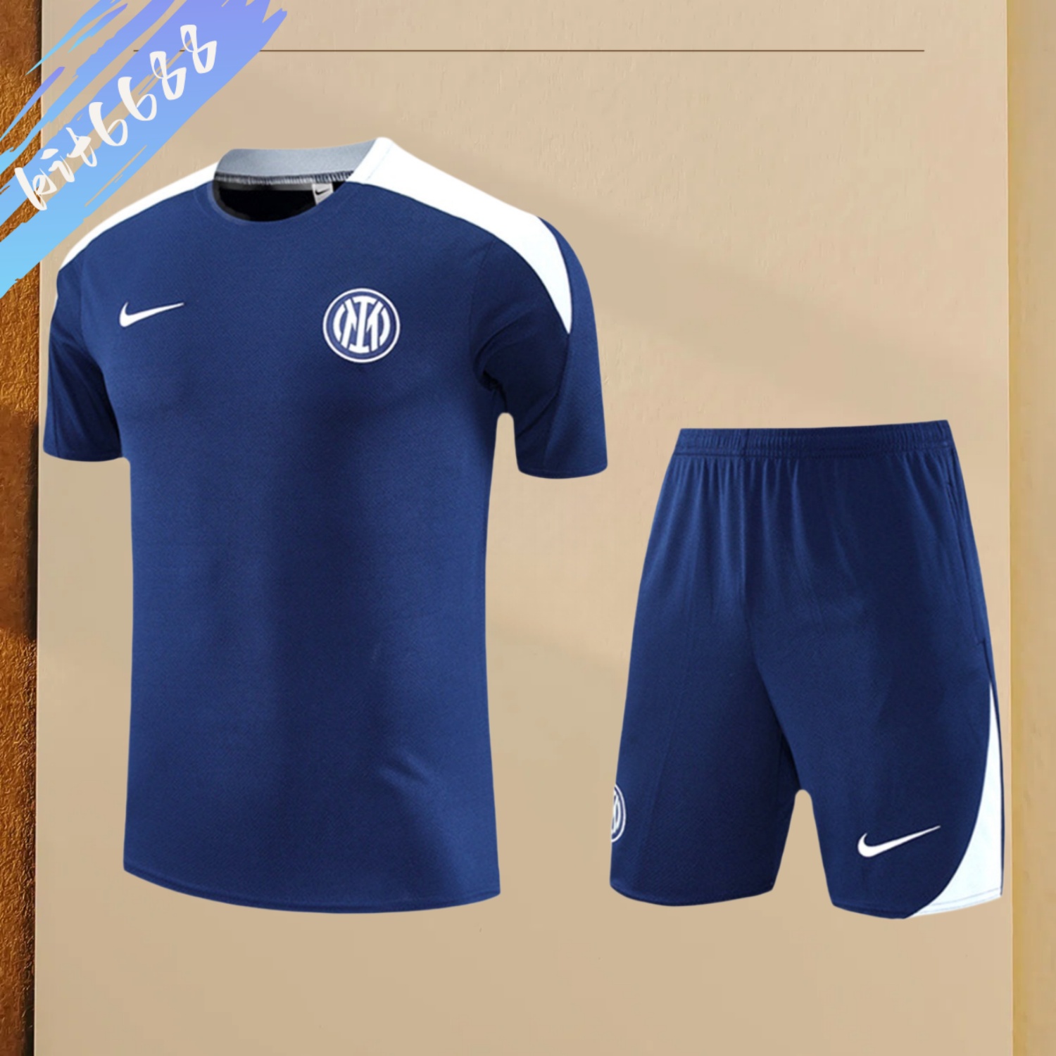 2025/2026 Inter Milan Dark Blue Kids Short Sleeve Training Clothes (Kids Kit)