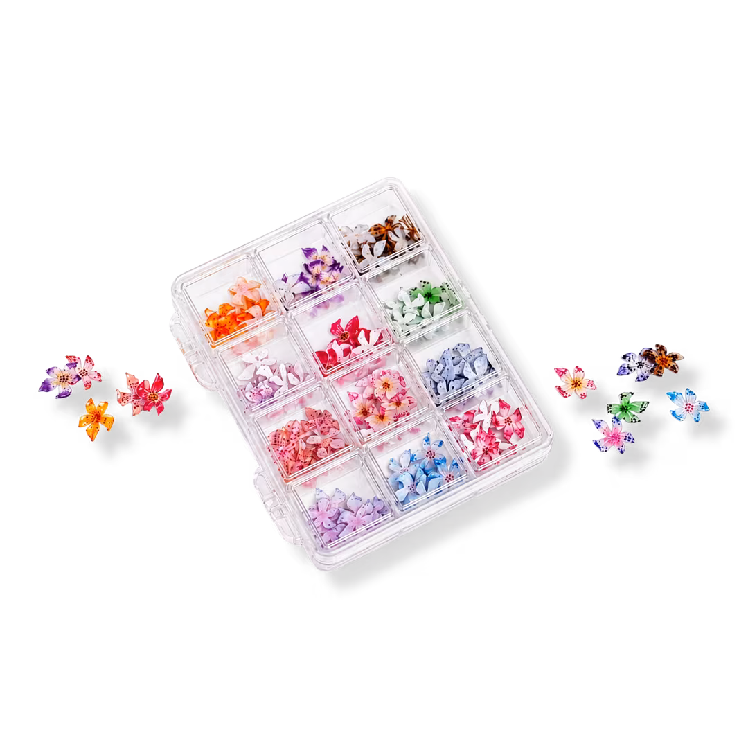 3H Nails  Orchid Blossom - 120+ Assorted Nail Charms