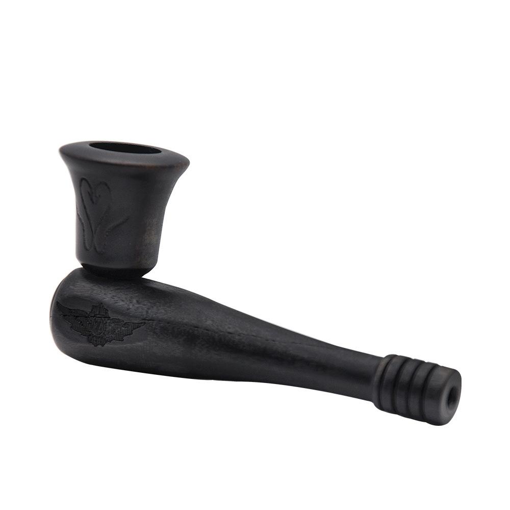 Black Engraving Wooden Pipe
