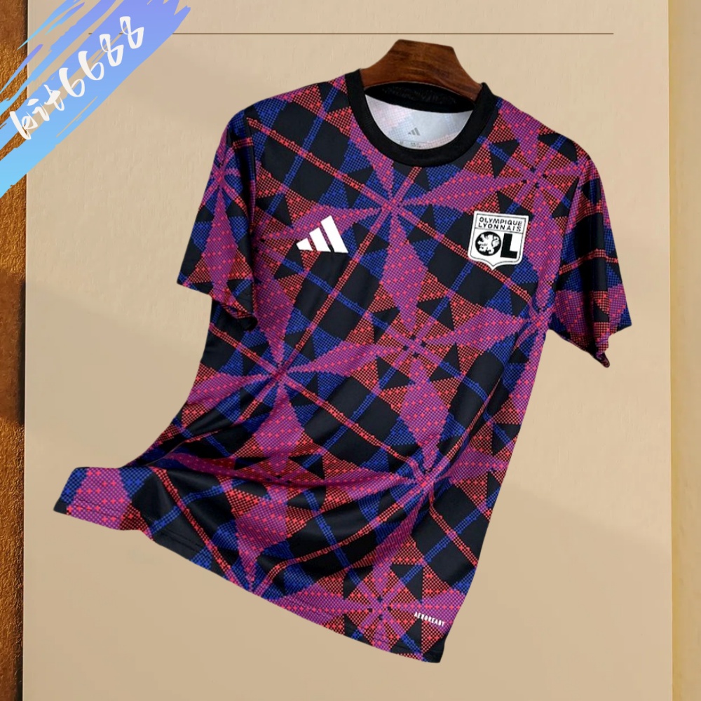 2025/2026 Lyon Pre-match Training Edition Football Shirt (Fan Edition)