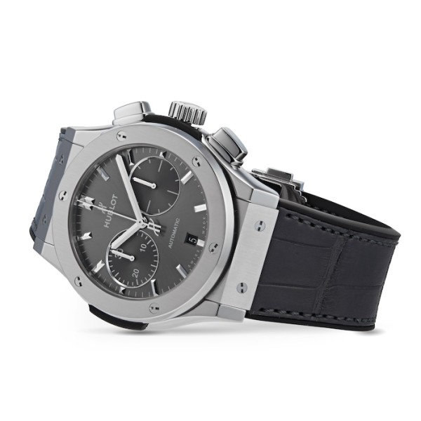Replica Hublot Classic Fusion Men Automatic Grey Alligator Watch 521.NX.7071.LR