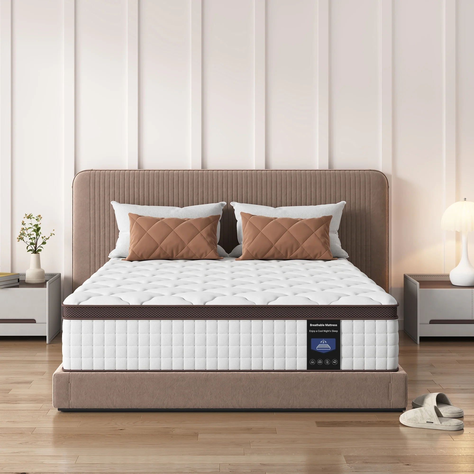 Kescas  12 Inch Memory Foam and Inner Spring Hybrid Mattress Full
