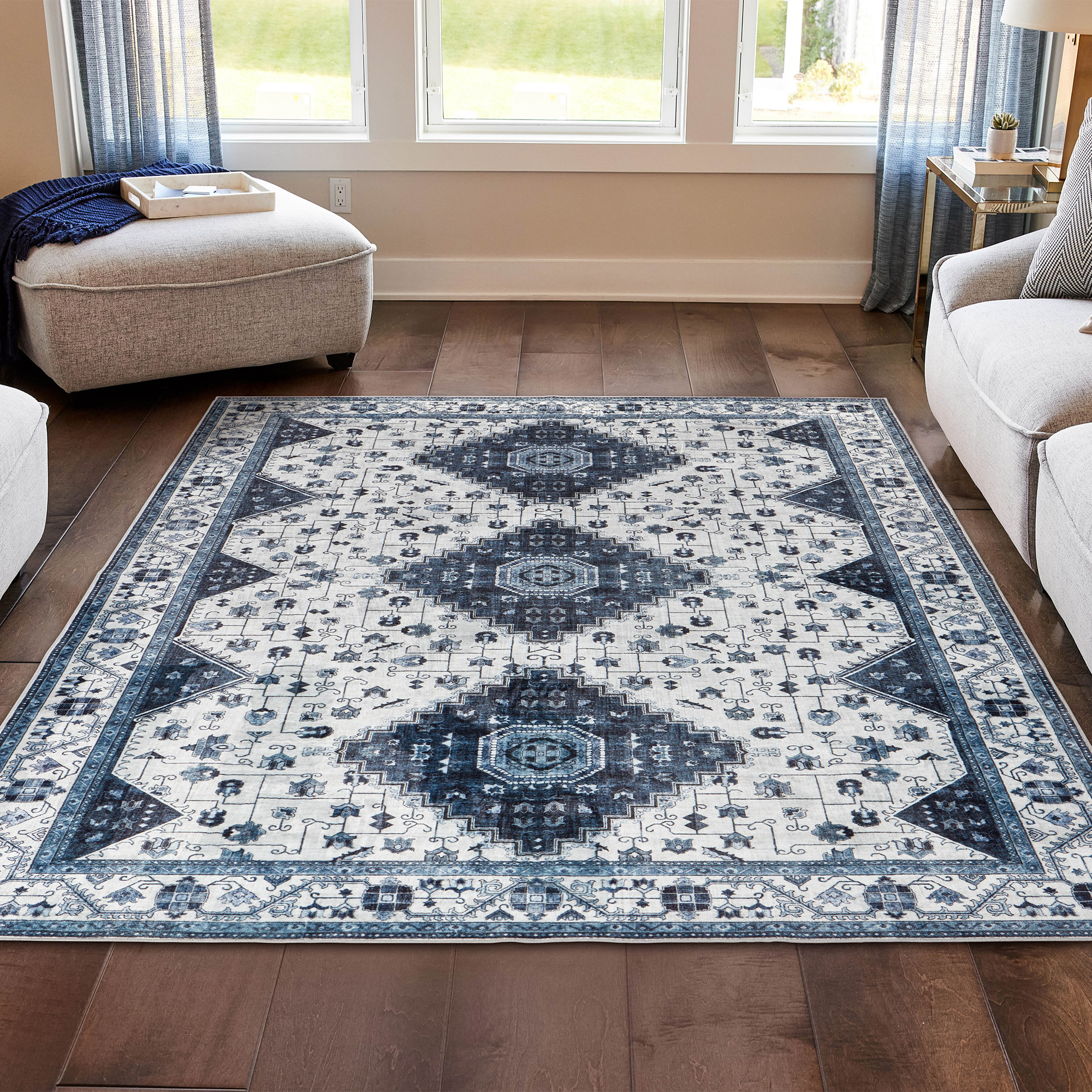 Wyatt & Ash Washable Indoor Area Rug, Cyrus 7'10' x 10'