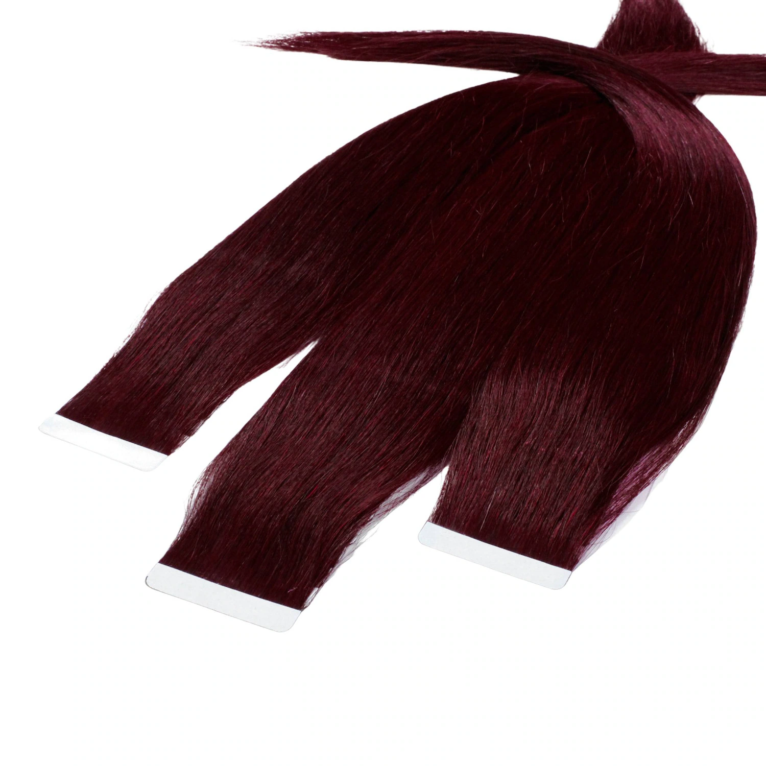 Tape Extensions Echthaar #55/66 Hellbraun Intensiv Violett-Intensiv