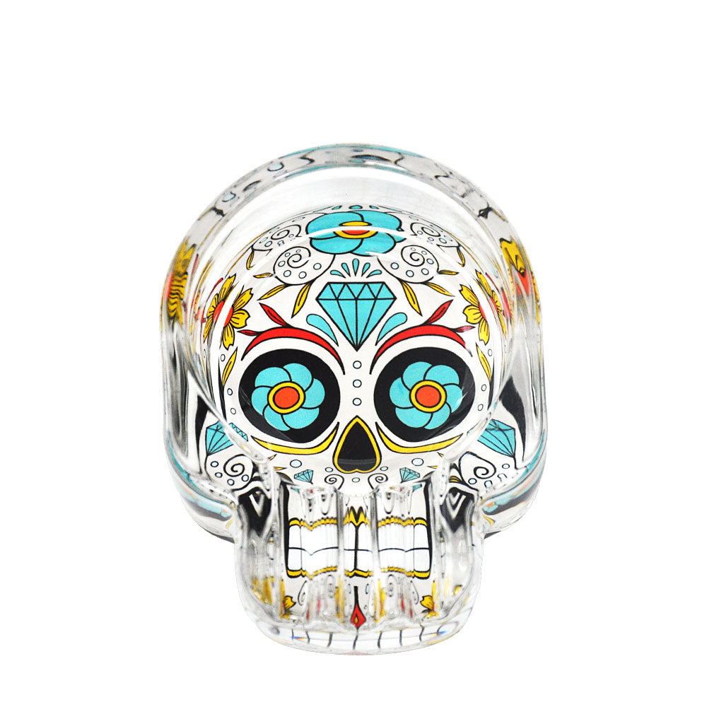 Skull Glass Cigarette Ashtray (Random Pattern)
