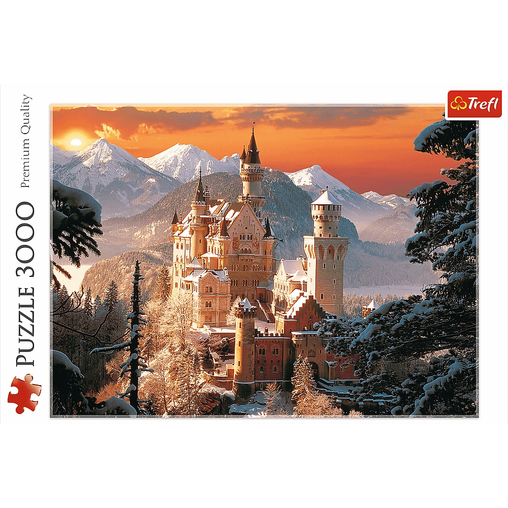 Puzzle 3000 El. Zimowy Zamek Neuschwanstein, Niemcy