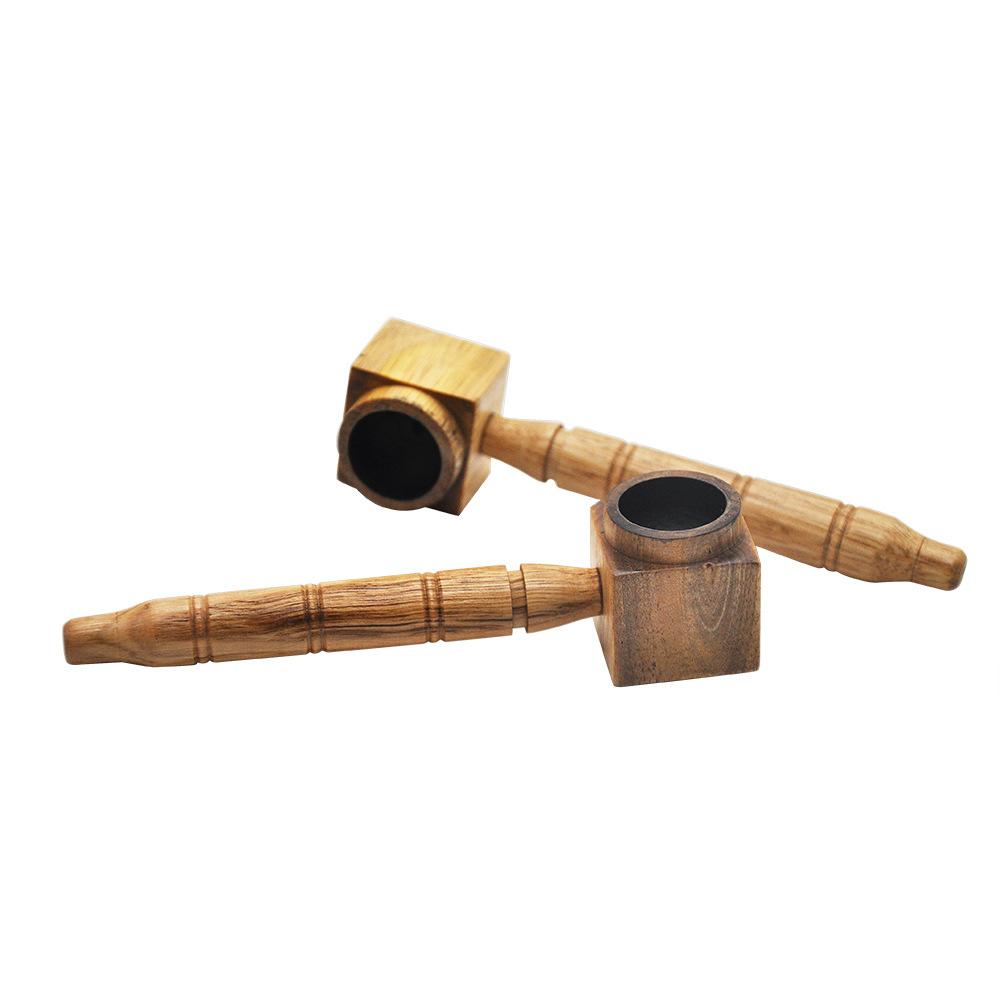 Square Smoking Wooden Pipe