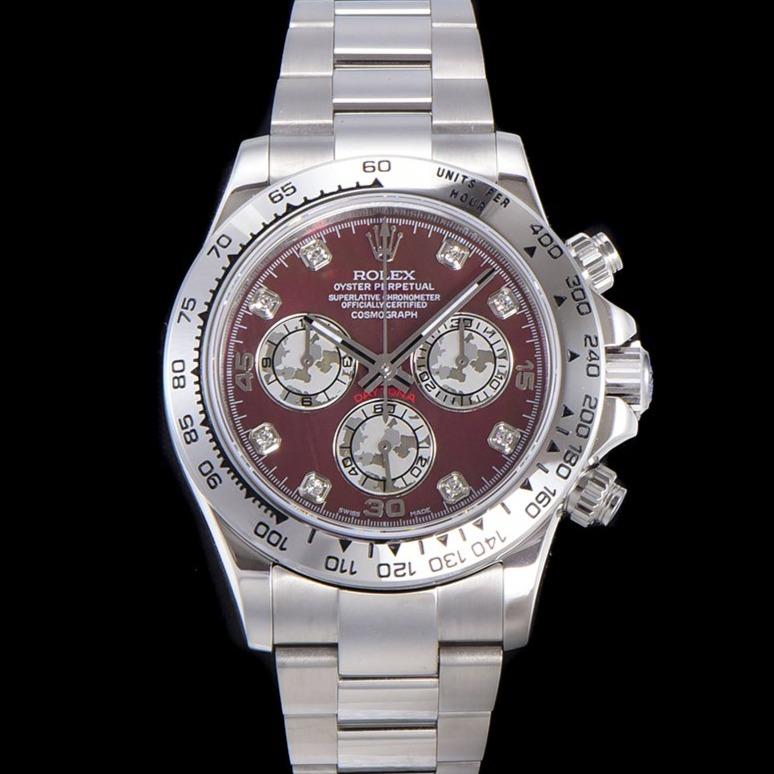 Rolex Watch DAYTONA CUSTOM STEEL CASE RED PEARL DIAL Watch