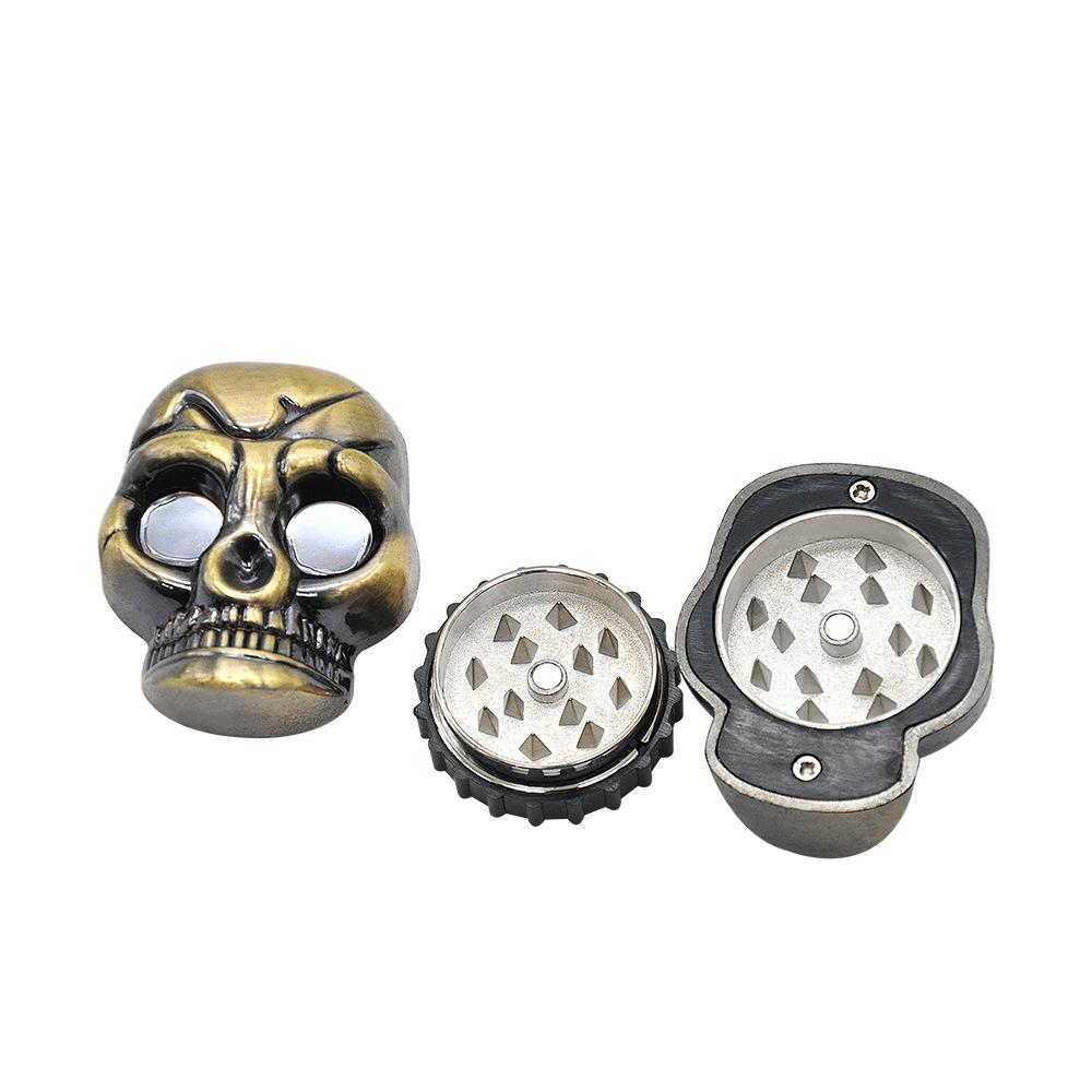 Skull Shape 2 Layer Metal Weed Grinder