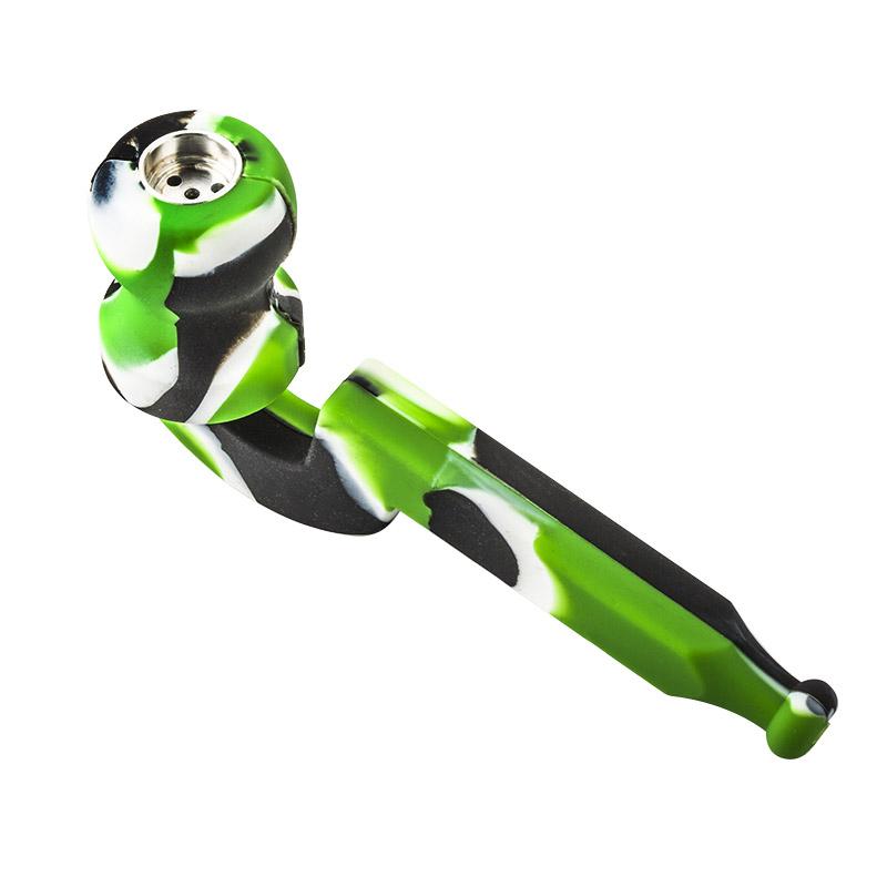 Camouflage Silicone Sherlock Weed Pipe (Random Color)