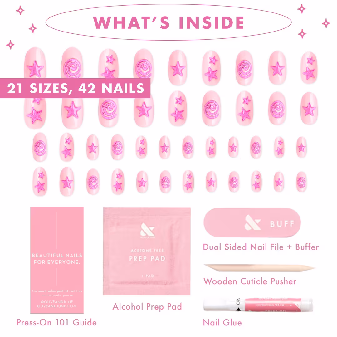 Olive & June  Instant Mani Press-On Nails Pink Fun Zone