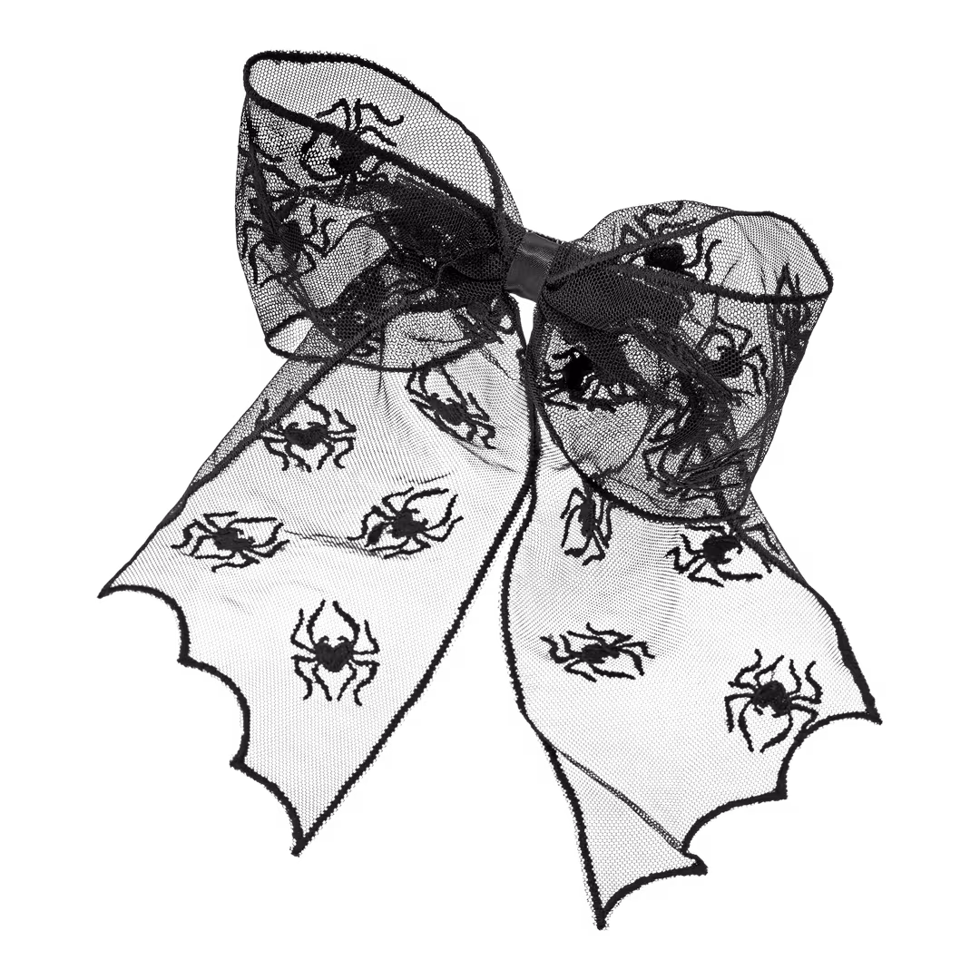 Conair Accessories  Halloween Spider Bow Salon Clip in Black Mesh