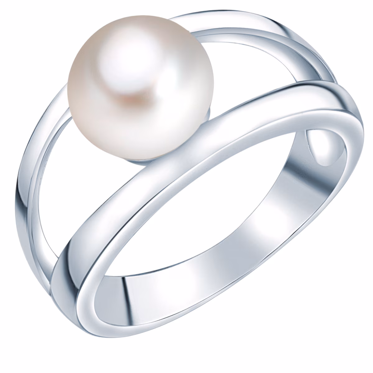 Perlen-Ring aus Sterling Silber in silber mit Süßwasser-Zuchtperle