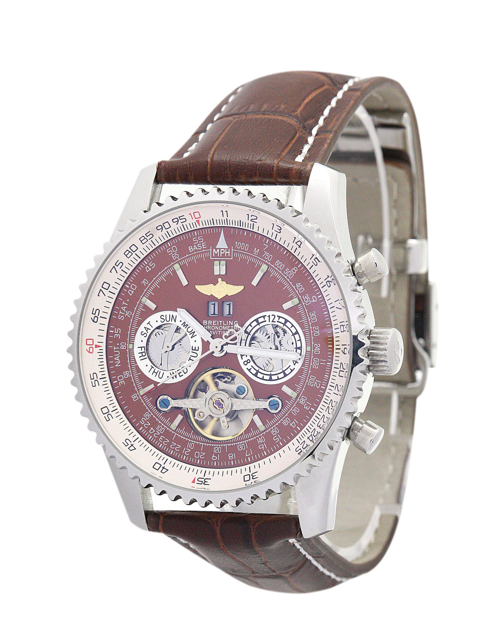 Replica Breitling Navitimer World Red Dial Stick Markers A24322