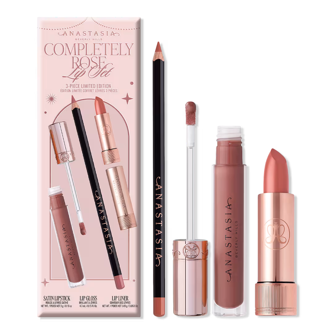 Anastasia Beverly Hills  Completely Rose – Limited Edition 3-Piece Lip Set