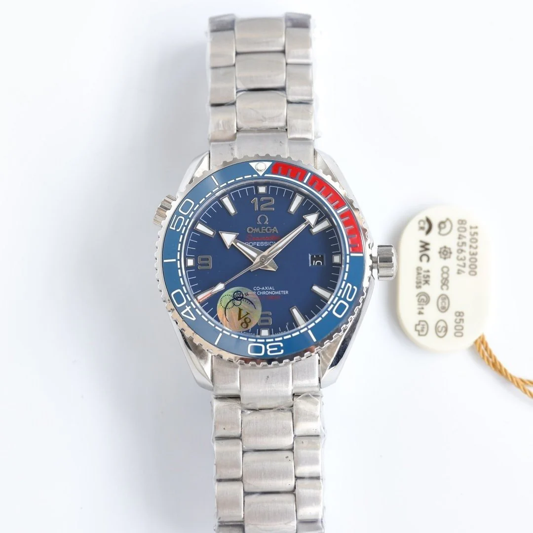 Omega Watch SEMASTER PLANET OCEAN 600M CERAMIC BLUE DIAL STEEL BRACELET