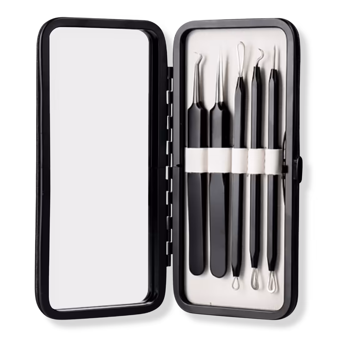 Pete & Pedro  Acne & Blackhead Removal Skin Tool 5-Piece Set With Mirror