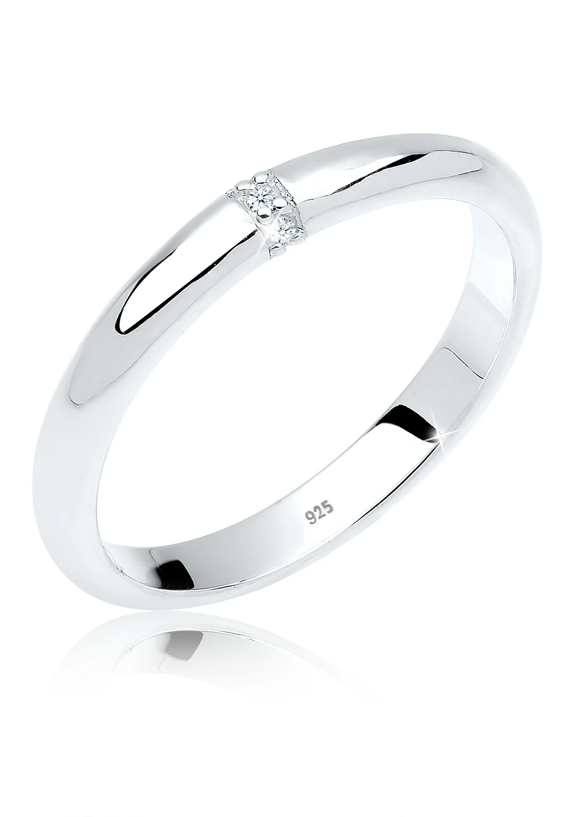 Diamant  0.045 ct. Klassik Verlobung 925 Silber