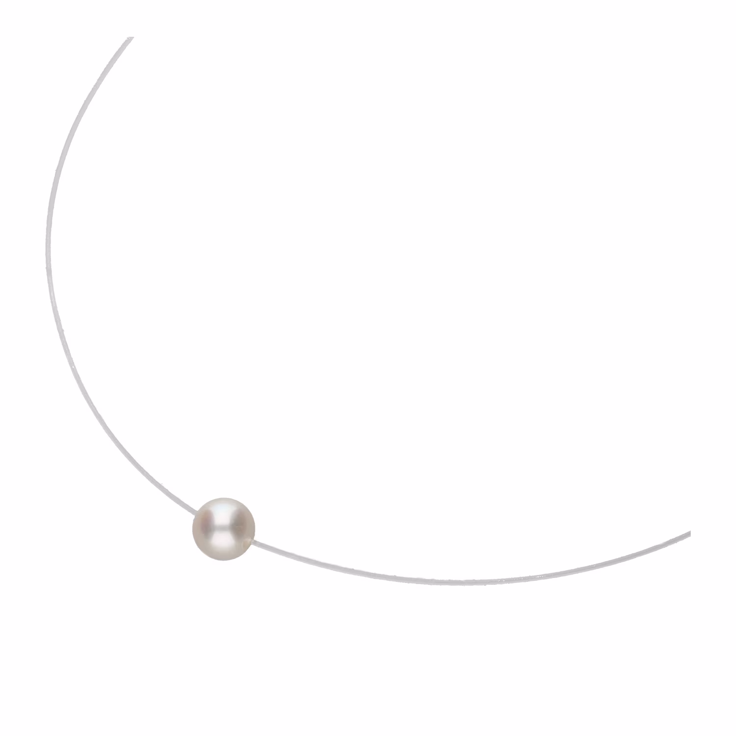 Collier schwebende Perle, Silber 925