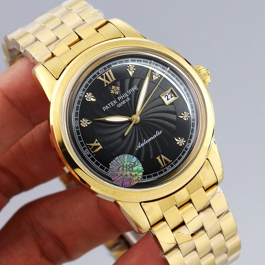 Patek Watch  CALATRAVA 40MM GOLD CASE WHITE DIAL