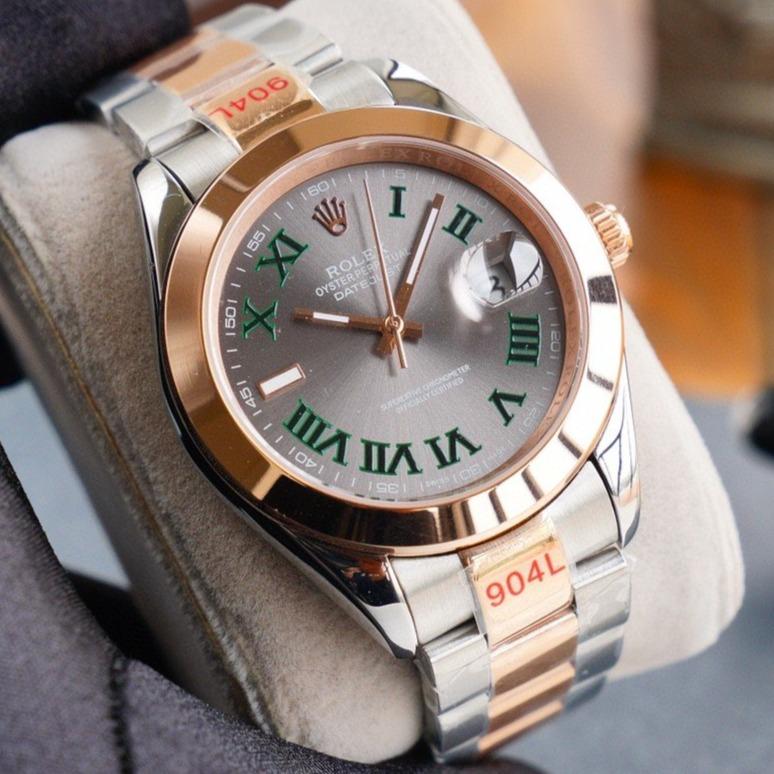 Rolex Watch DATEJUST 41MM SMOOTH BEZEL WIMBLEDON DIAL