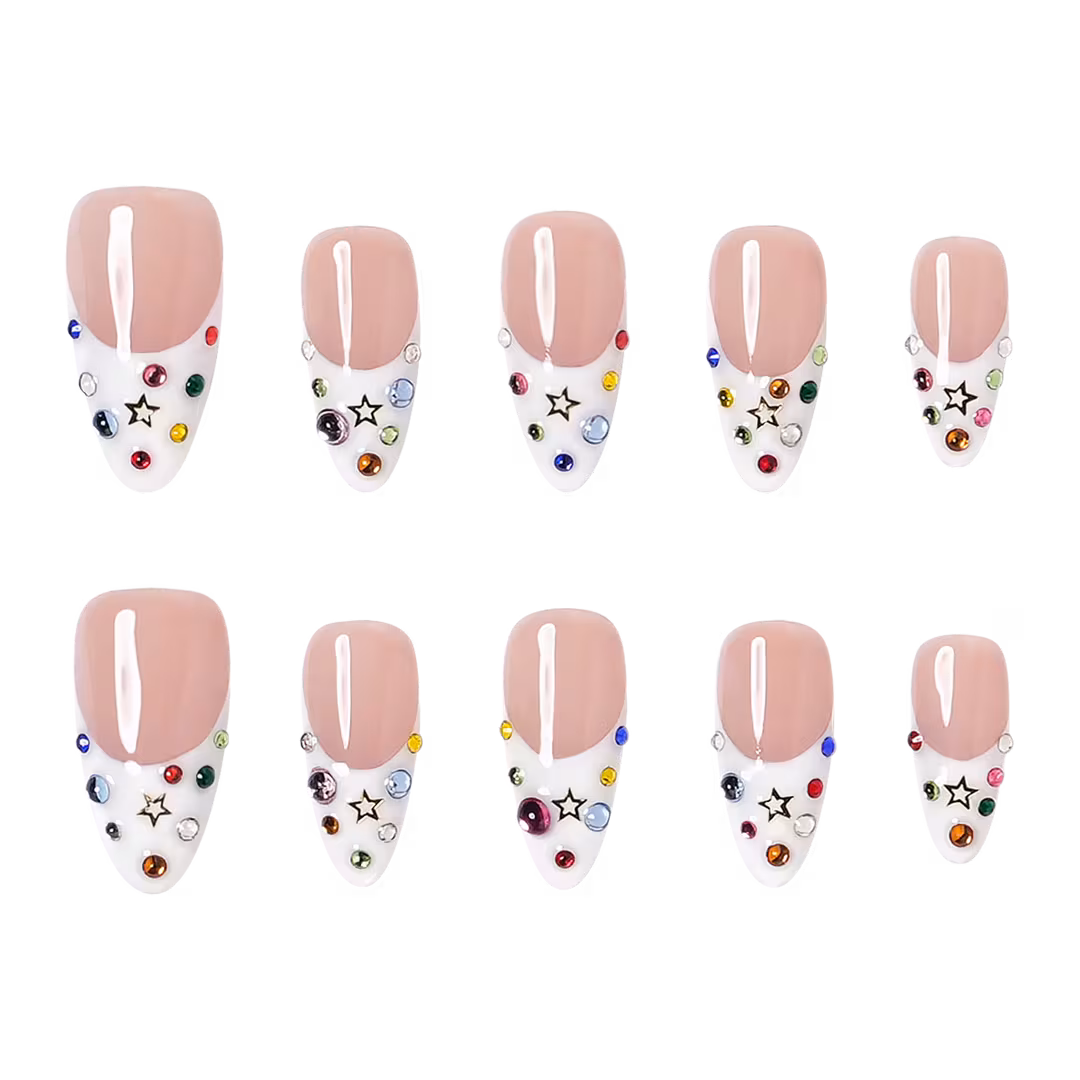 3H Nails  Dallas - Medium Almond Press-On Nails