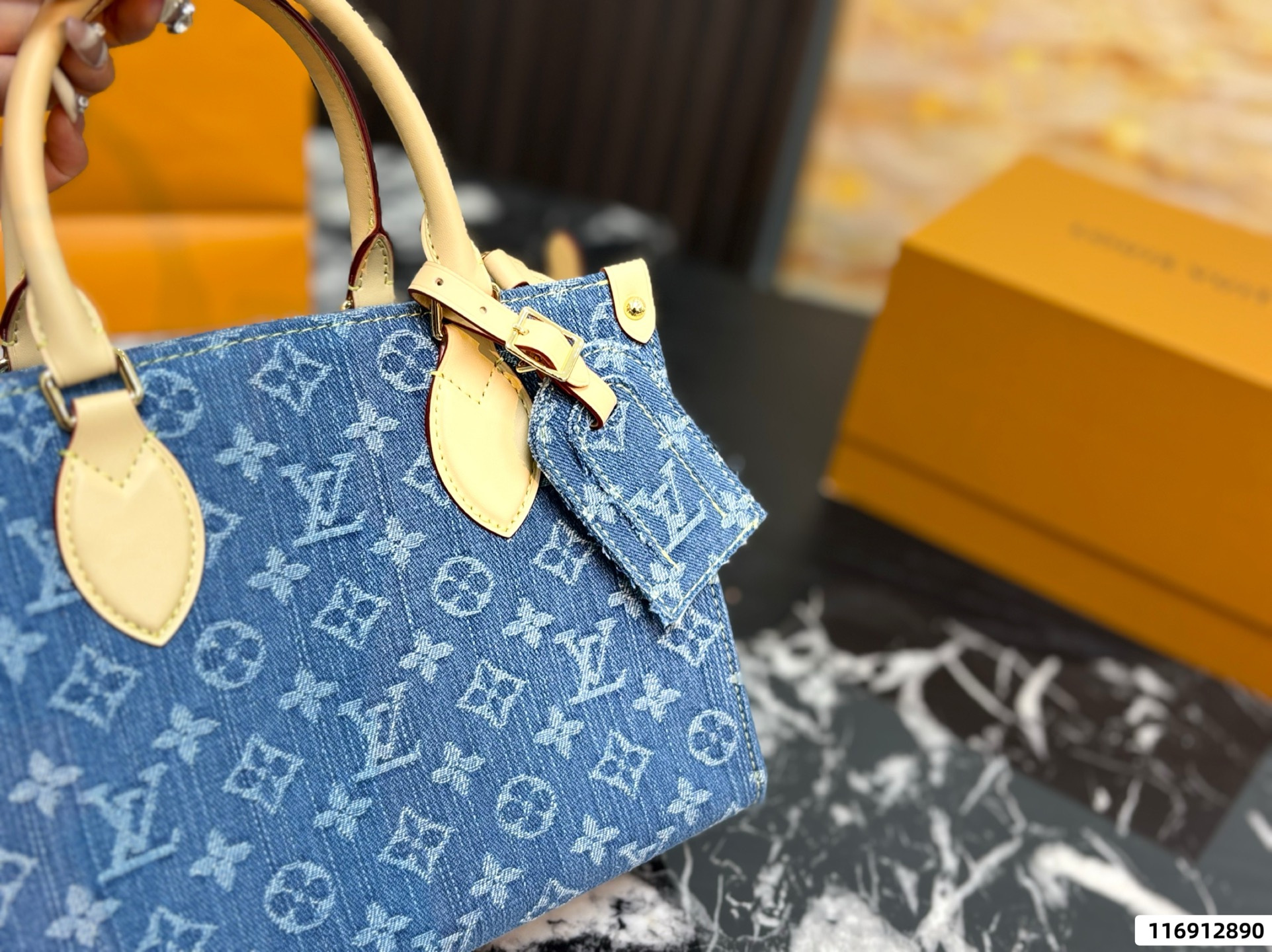LV Monogram Denim OnTheGo PM Bag
