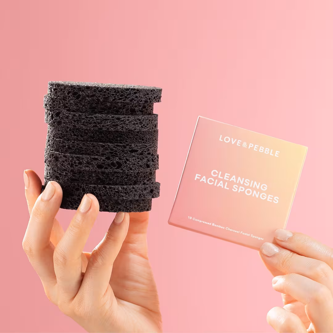 Love & Pebble  Charcoal Facial Sponge