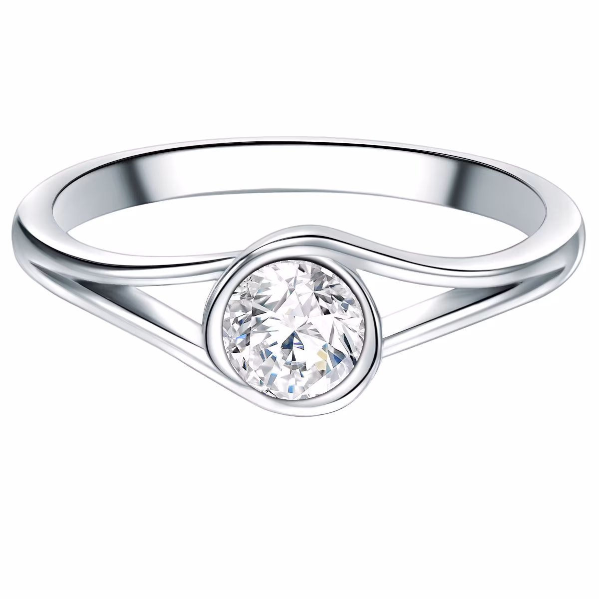 Ring Sterling Silber Zirkonia in Silber