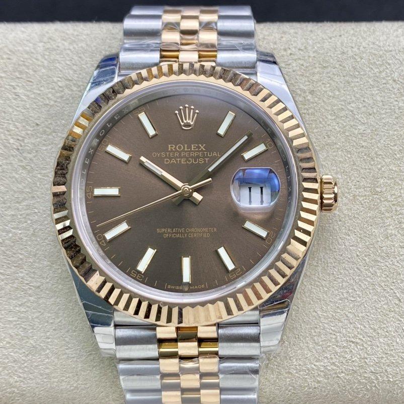 Rolex Watch DATEJUST 41 TWO-TONE YELLOW GOLD CHOCOLATE DIAL Watch