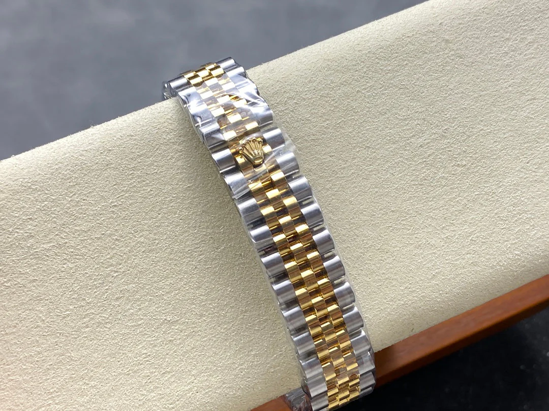 Rolex Watch Datejust 31mm Yellow Gold Steel Diamond Bezel White Dial