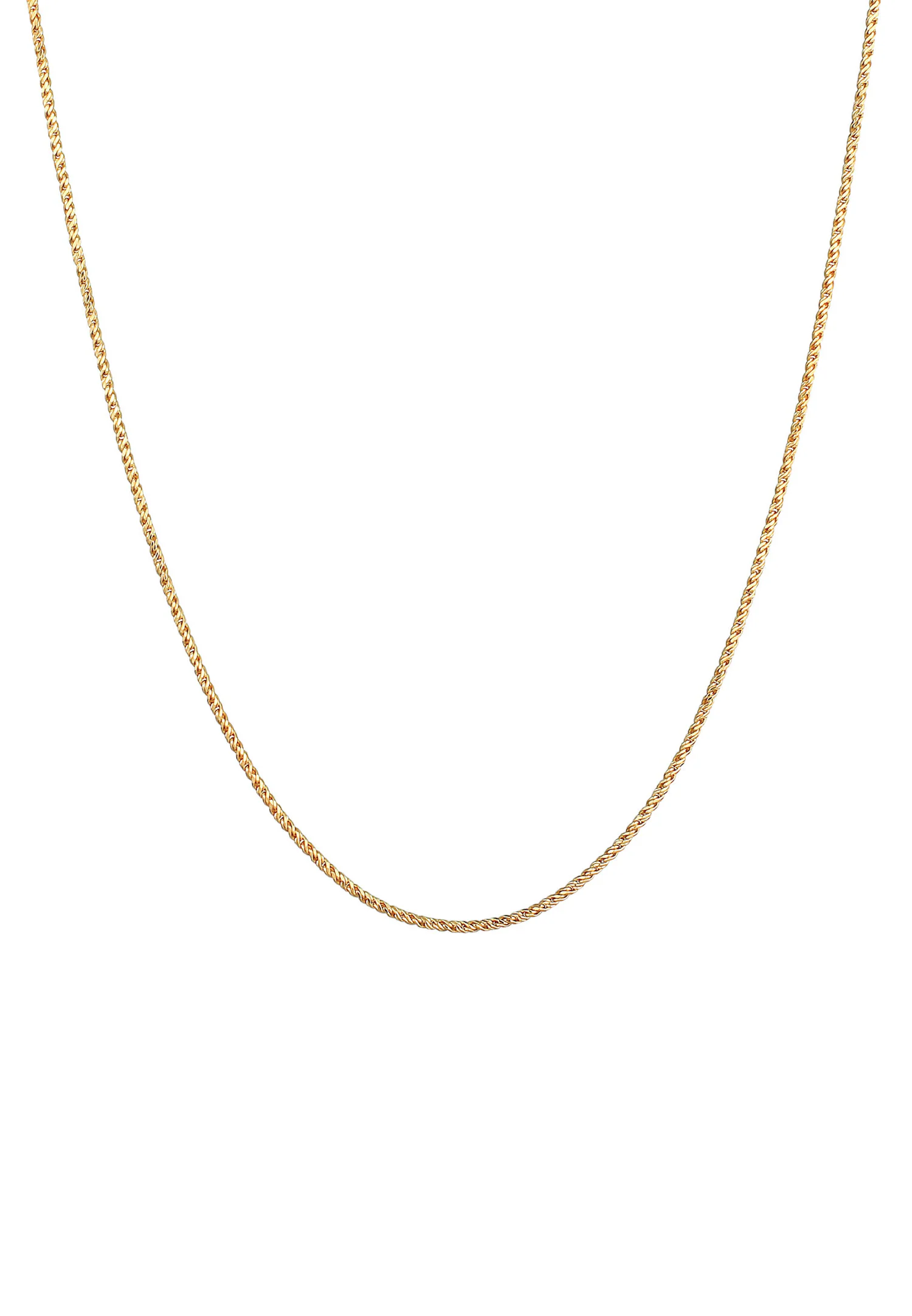 Herren Basic Kordelkette Gedreht Fein 925 Silber