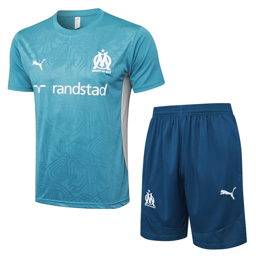 Marseille OM Jersey Shorts Set Men 2025 2026 Green