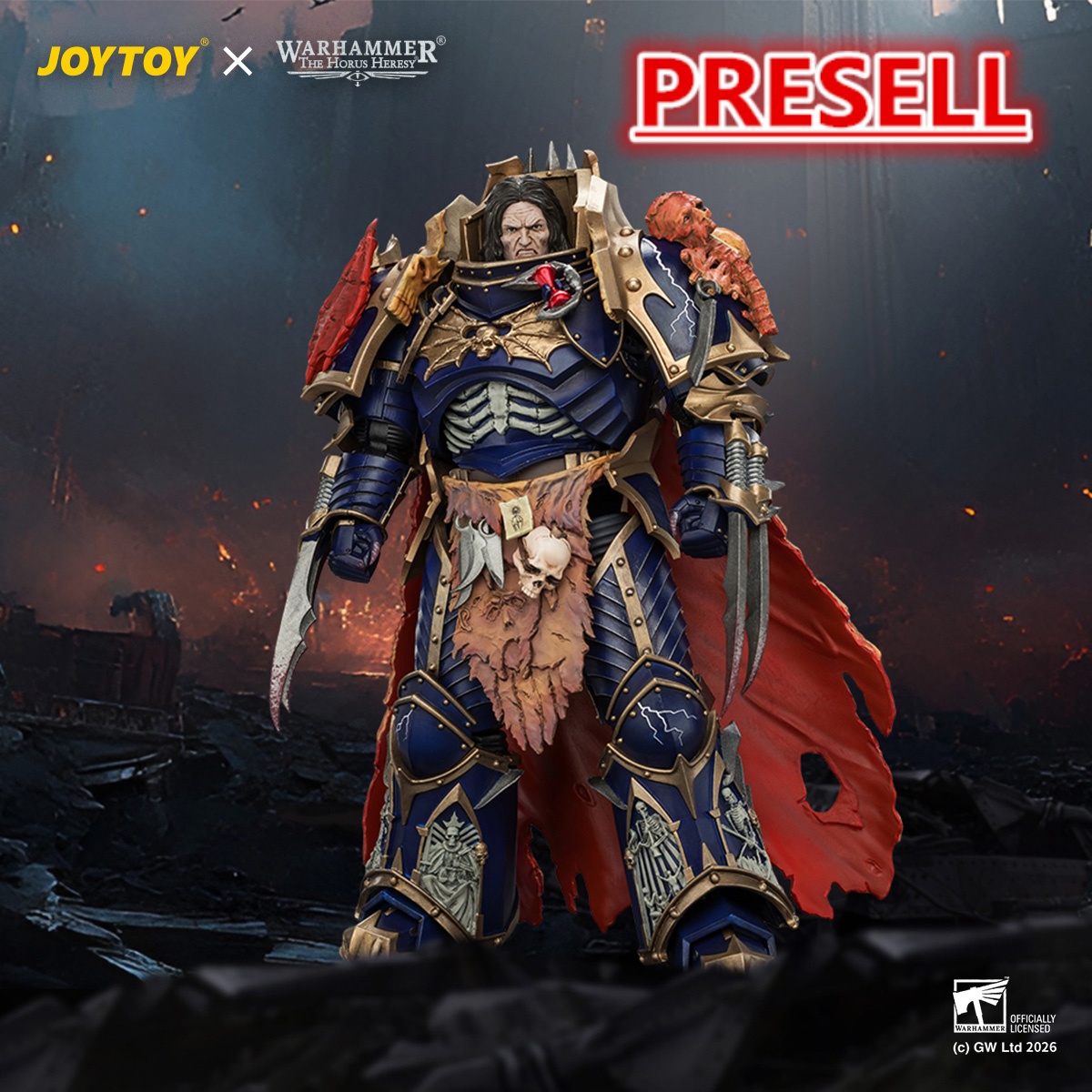 JOYTOY JT04674 Warhammer The Horus Heresy 1:18  Night Lords Konrad Curze Primarch of the Night Lords Legion - JOYTOY WORLD