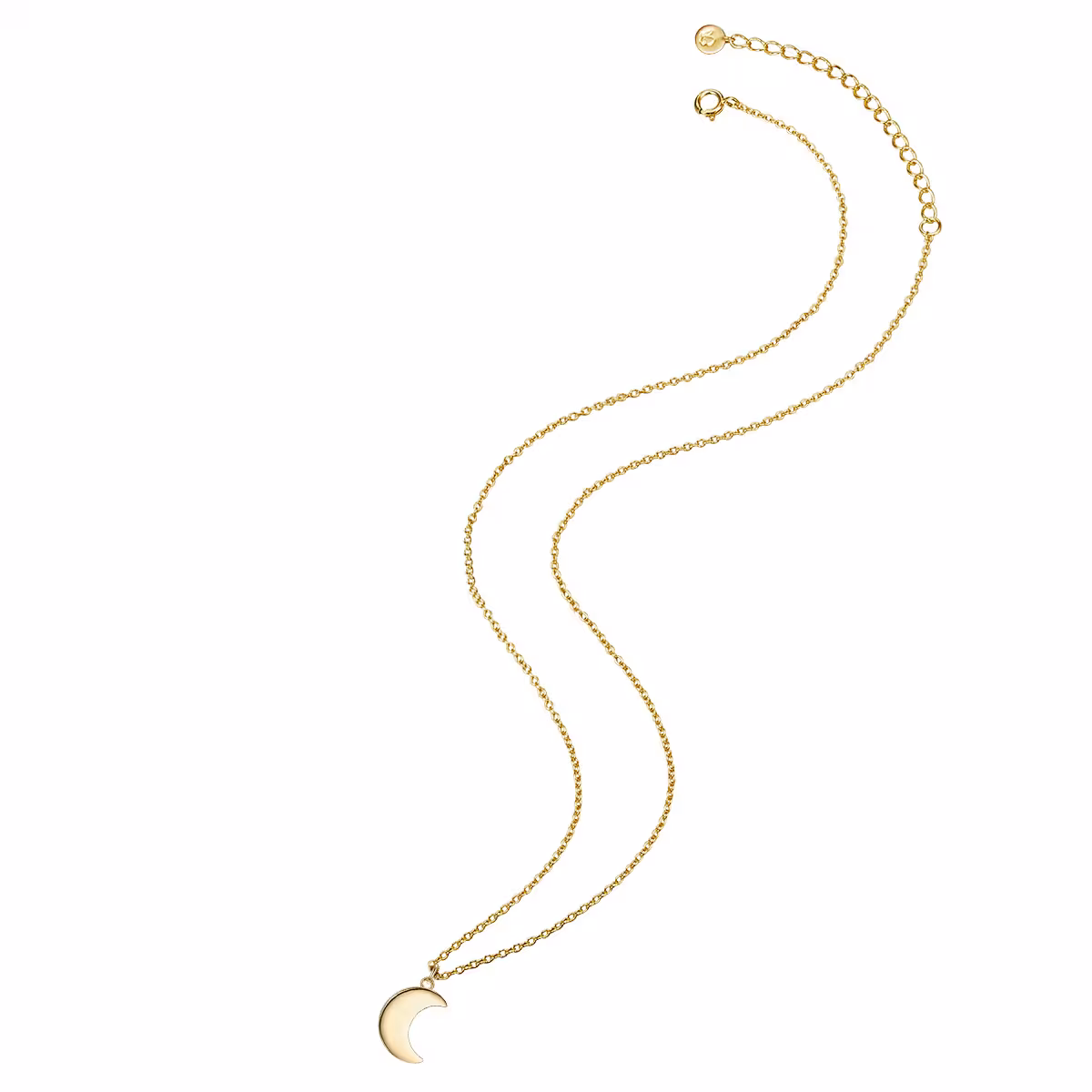 Halskette Mond Sterling Silber in Gelbgold