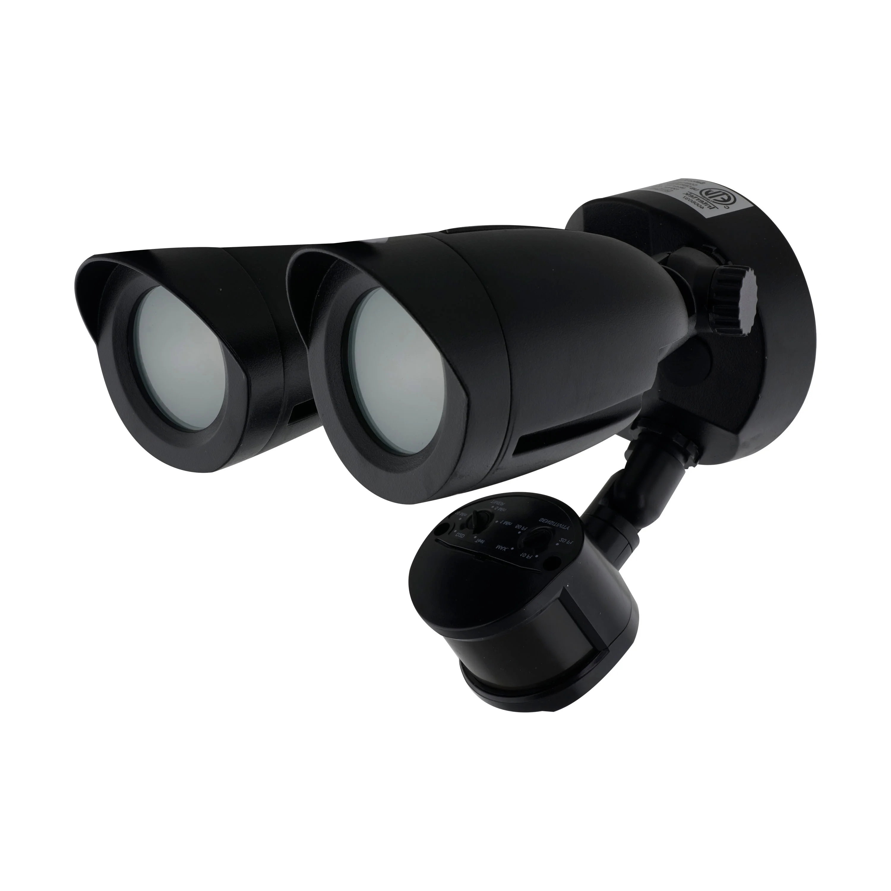 Nuvo Lighting LED Security Light Dual Head With Motion Sensor Black Finish 3000K