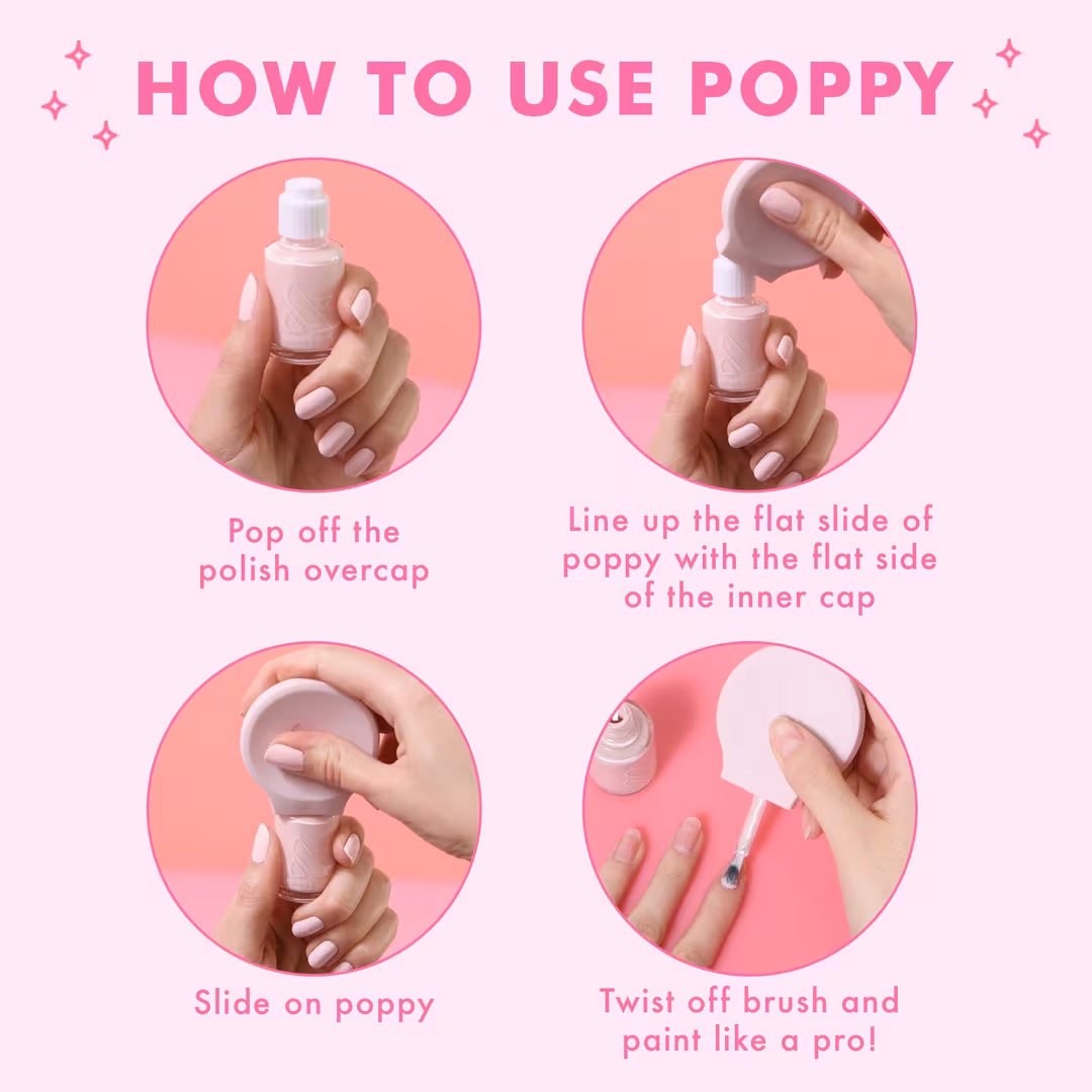 Olive & June  Poppy Universal Nail Polish Bottle Handle