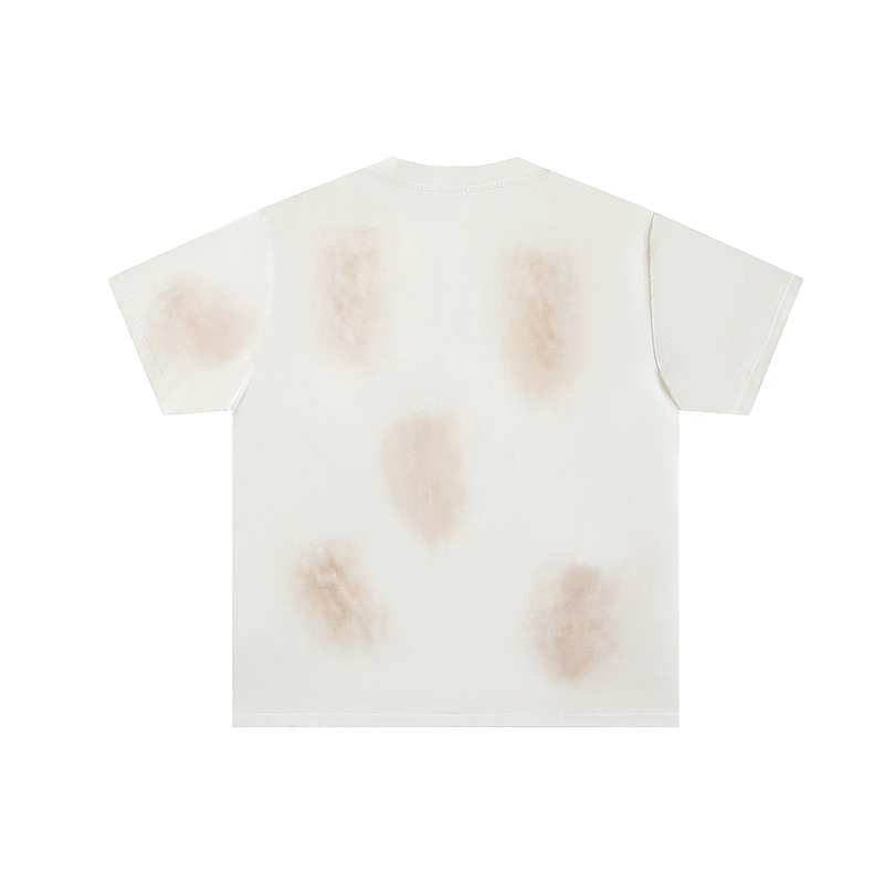Washed Vintage Street‑Style Cotton Printed Short‑Sleeve T‑Shirt