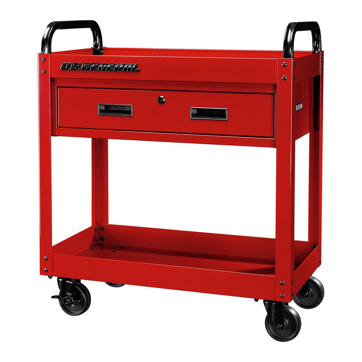 U.S. GENERAL 30 in., 1-Drawer Service Cart, Yellow