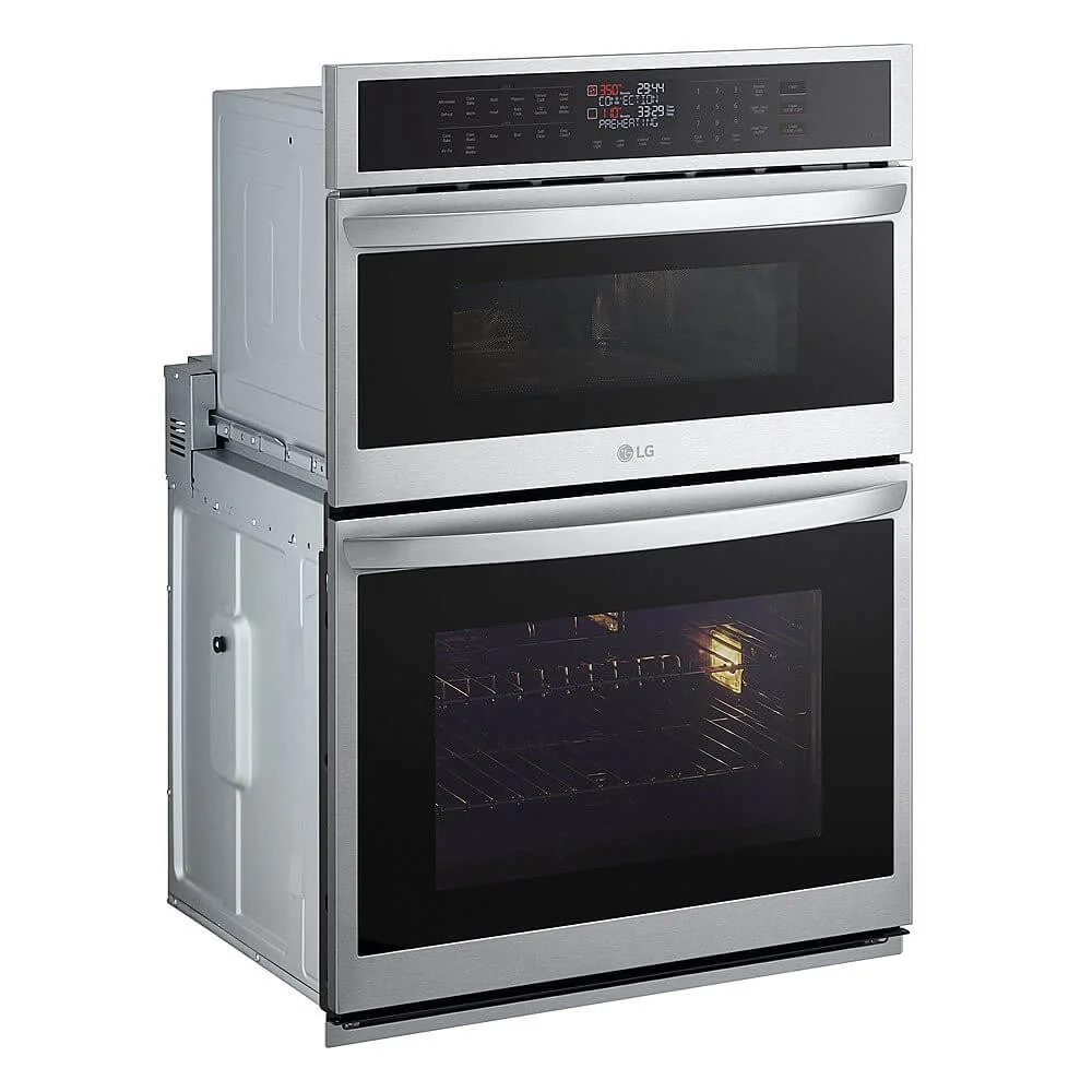 LG WCEP6423F 30 inch Stainless Steel Electric Convection Wall Oven and Microwave Combination