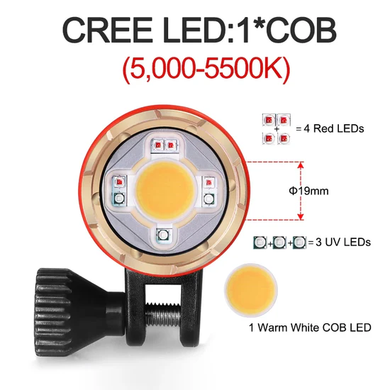 ARCHON DM10 II 3500lumens 3 color HD video diving light
