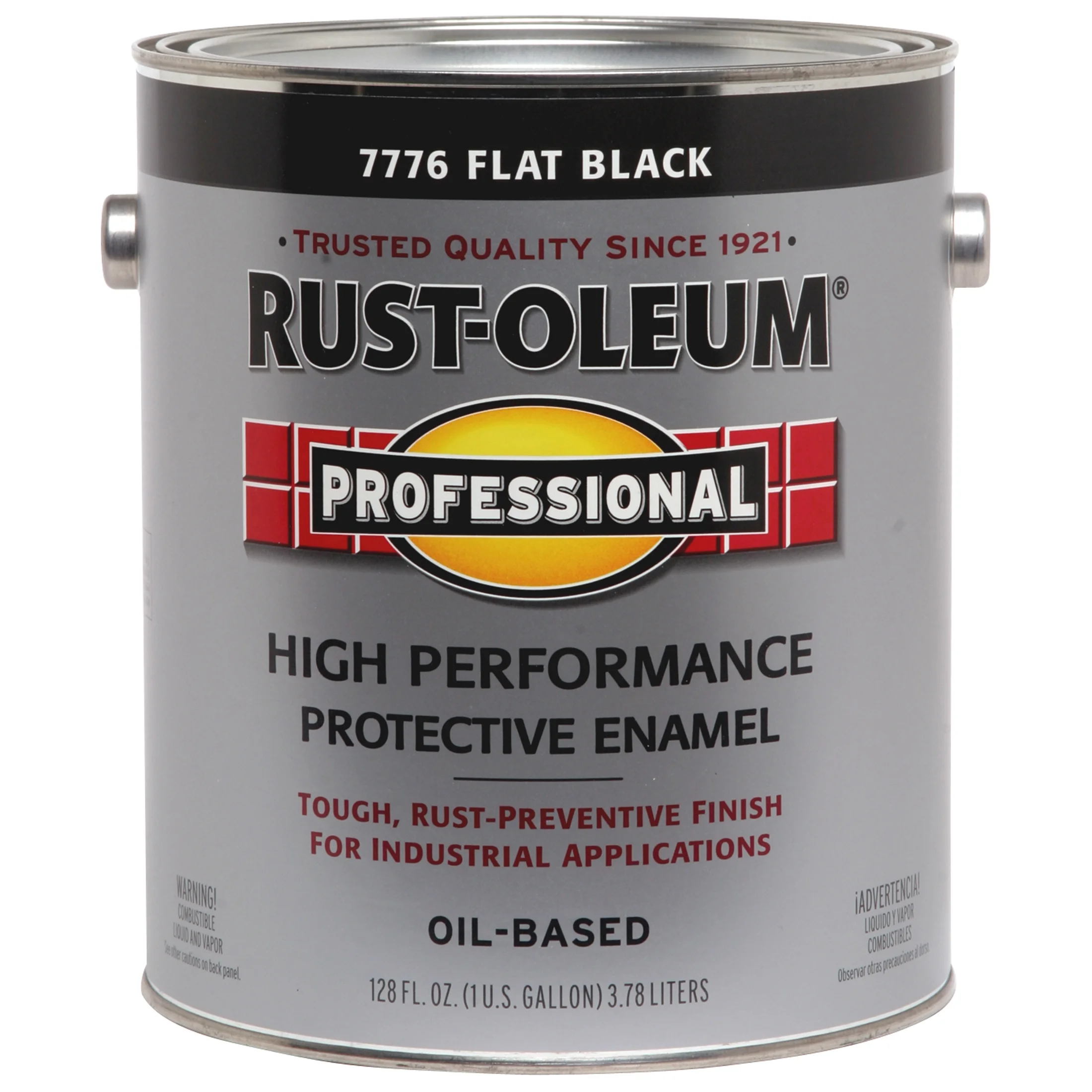 2 Pack, Black, Rust-Oleum Professional High Performance Flat Protective Enamel Paint- Gallon