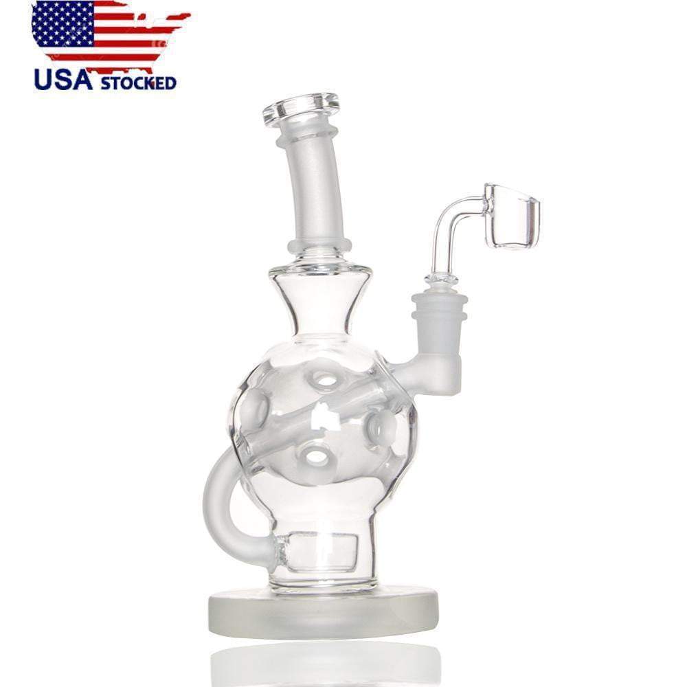 8 inch Ballsphere glass bong with Flower of Life Perc 14.5mm Joint