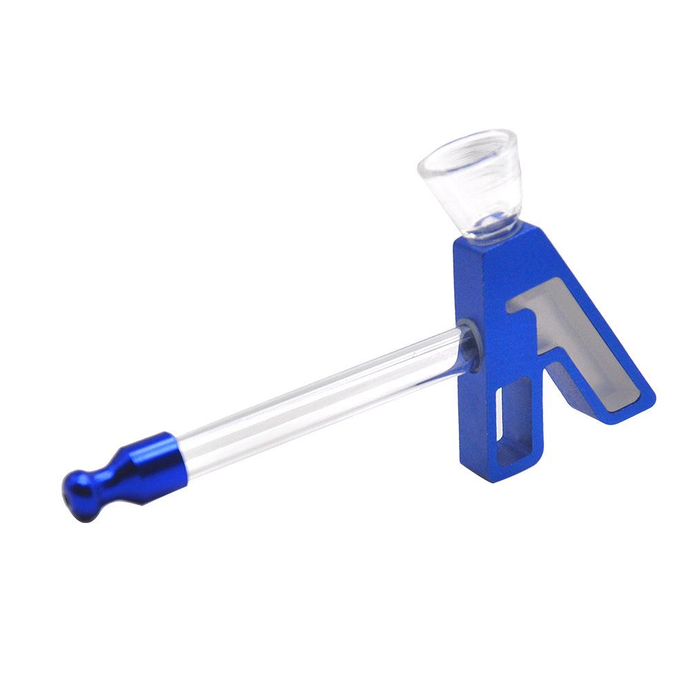Hammer Shape Metal Glass Pipe