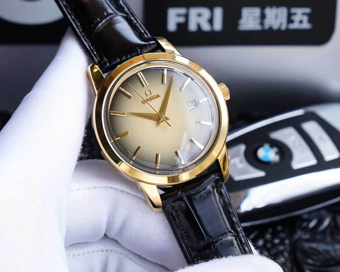 Omega Watch DEVILLE 40MM GOLD CASE CREAM DIAL