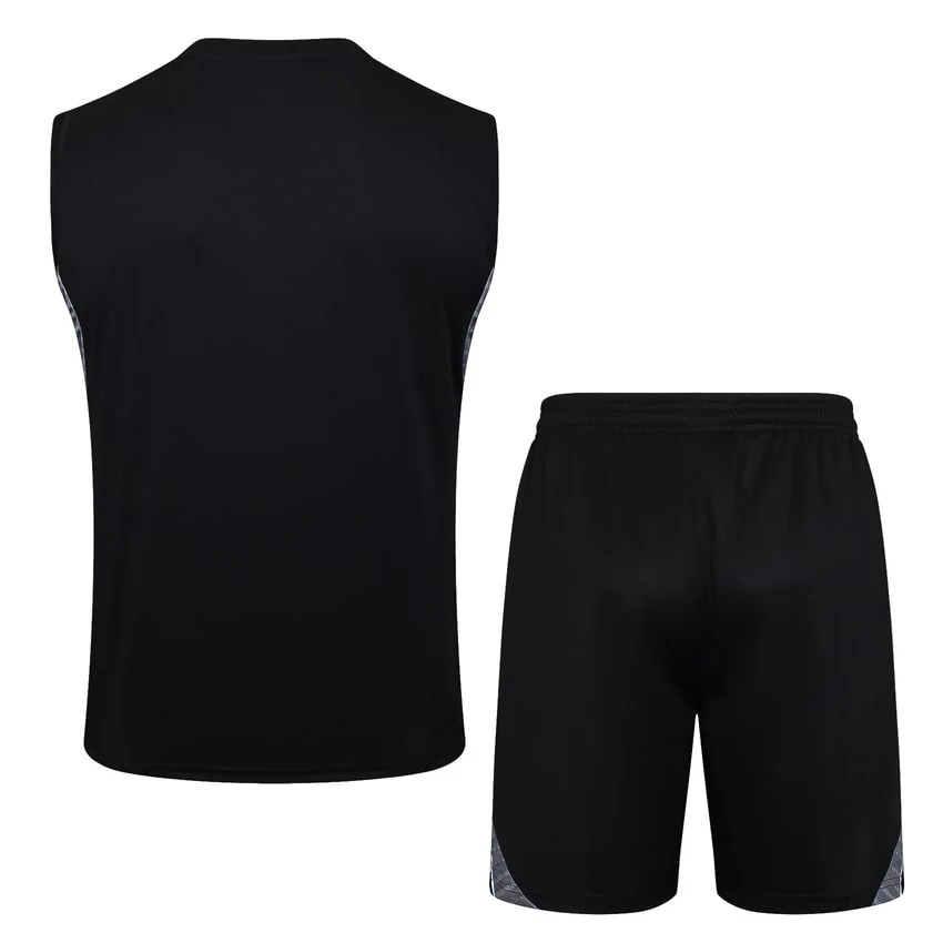 Real Madrid Tank Top Shorts Men 2025 2026 Dark Black