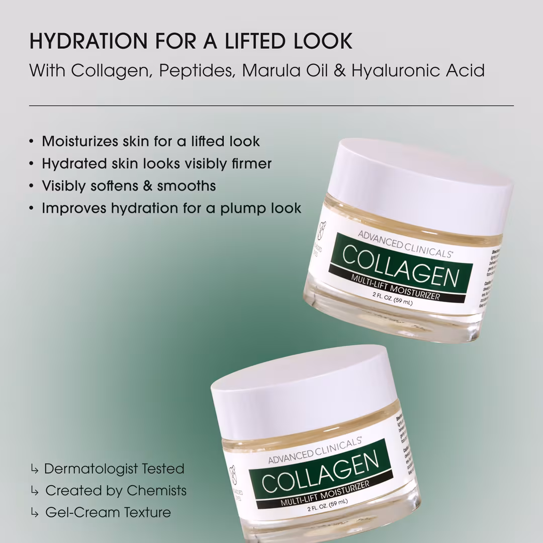 Advanced Clinicals  Collagen Multi Lift Moisturizer Face Gel Cream